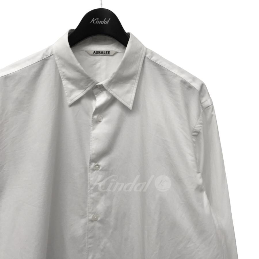 値下げ】AURALEE 23SS WASHED FINX TWILL SHIRT A23SS01TN ホワイト 