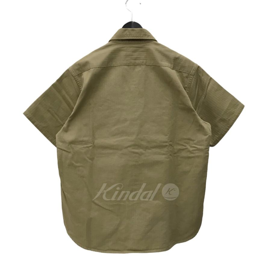 ザ・リアルマッコイズ The REAL MCCOY’S M-38 KHAKI SHIRT S／S MS20005 ヘリンボーン 半袖ワークシャツ ベー｜kindal｜02