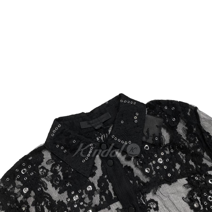 アレキサンダーワン ALEXANDER WANG レース装飾長袖シャツ ブラック サイズ：2｜kindal｜03