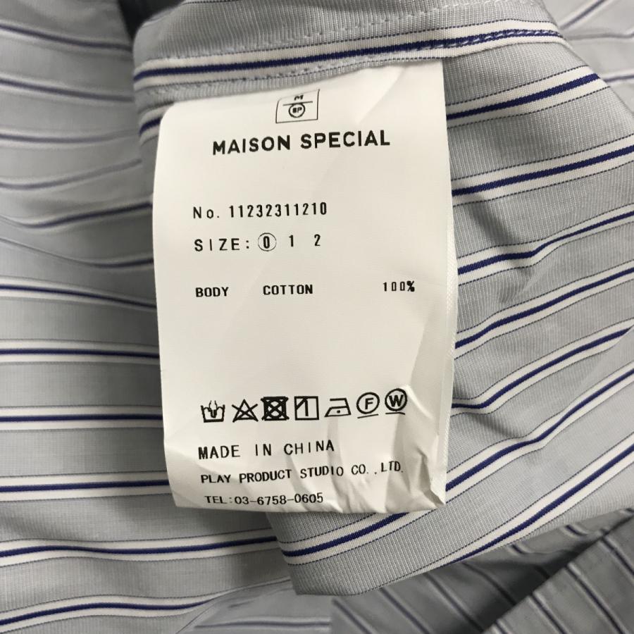 メゾンスペシャル MAISON SPECIAL THOMAS MASON Prime-Over Shirt ストライプシャツ 11232311210｜kindal｜05