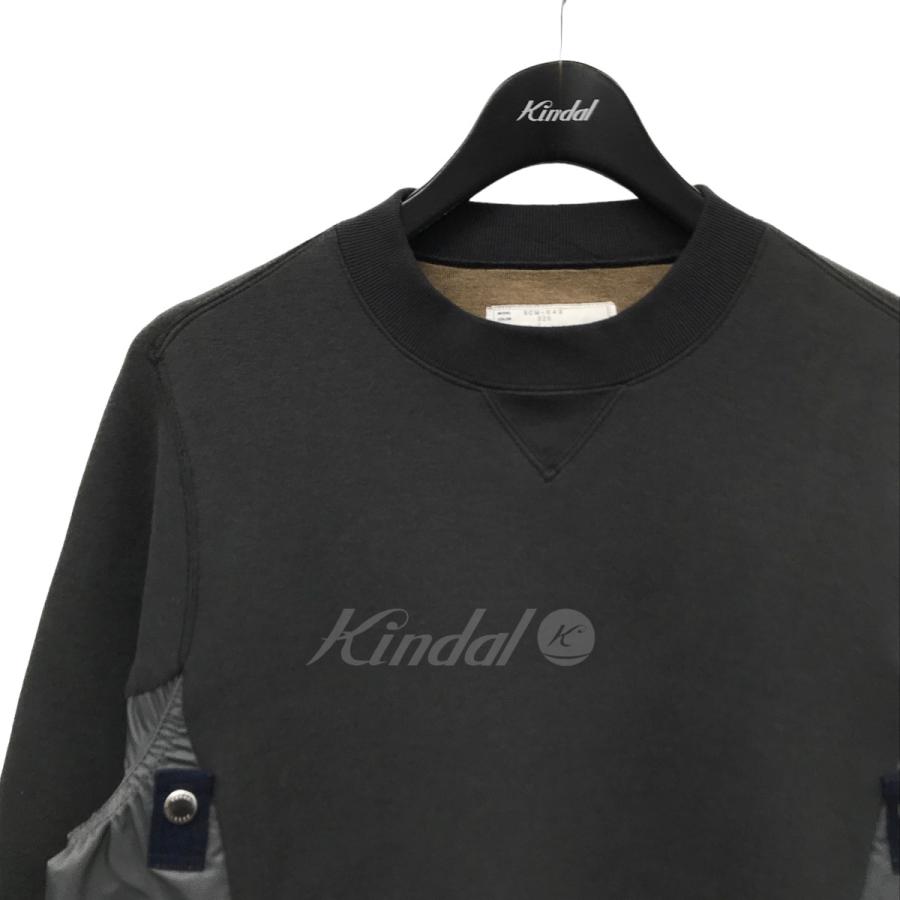 sacai サカイ Sponge Sweat X MA-1 Pullover 切替スウェット SCM-043 