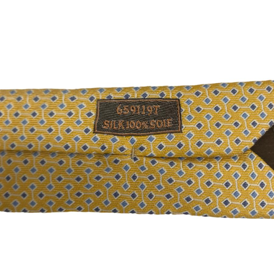 HERMES（エルメス） 【値下げ】HERMES 総柄ネクタイ イエロー (EC