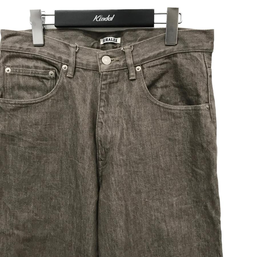 AURALEE 【値下げ】AURALEE HARD TWIST BROWN DENIM WIDE PANTS デニム 