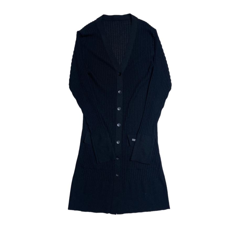 フォクシー FOXEY Rain Shade ロングカーディガン ブラック サイズ：38 