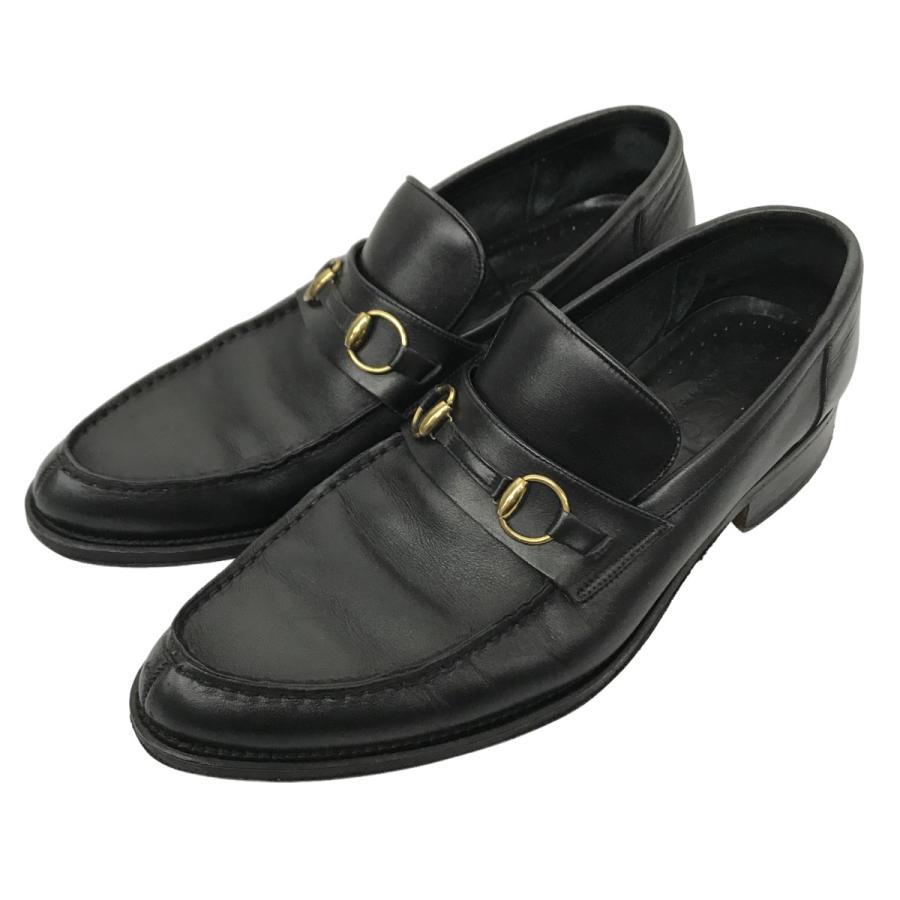 GUCCI ビットローファーメンズドライビングシューズブラック41M