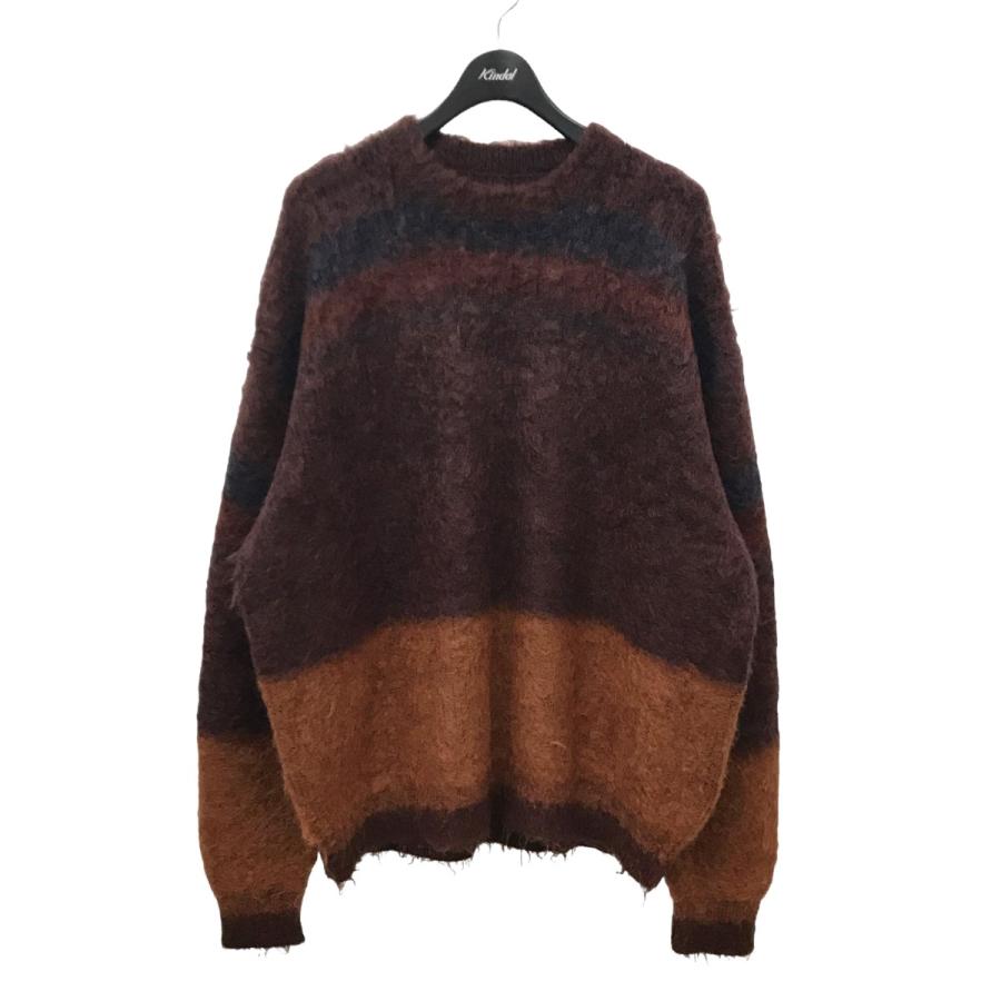 値下げ】YOKE ROTHKO BORDER CREW NECK モヘヤニット YK21AW02835 バー 