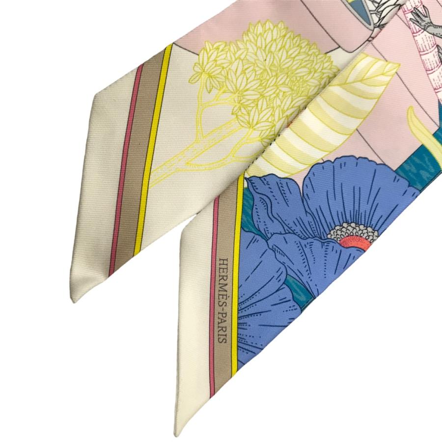 エルメス HERMES ツイリー Precious Paradise シルクスカーフ ホワイト 