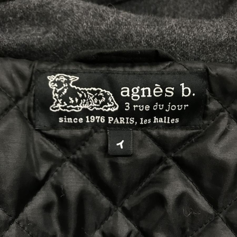 agnès b. HOMME フード付きダッフルコート サイズ46 黒