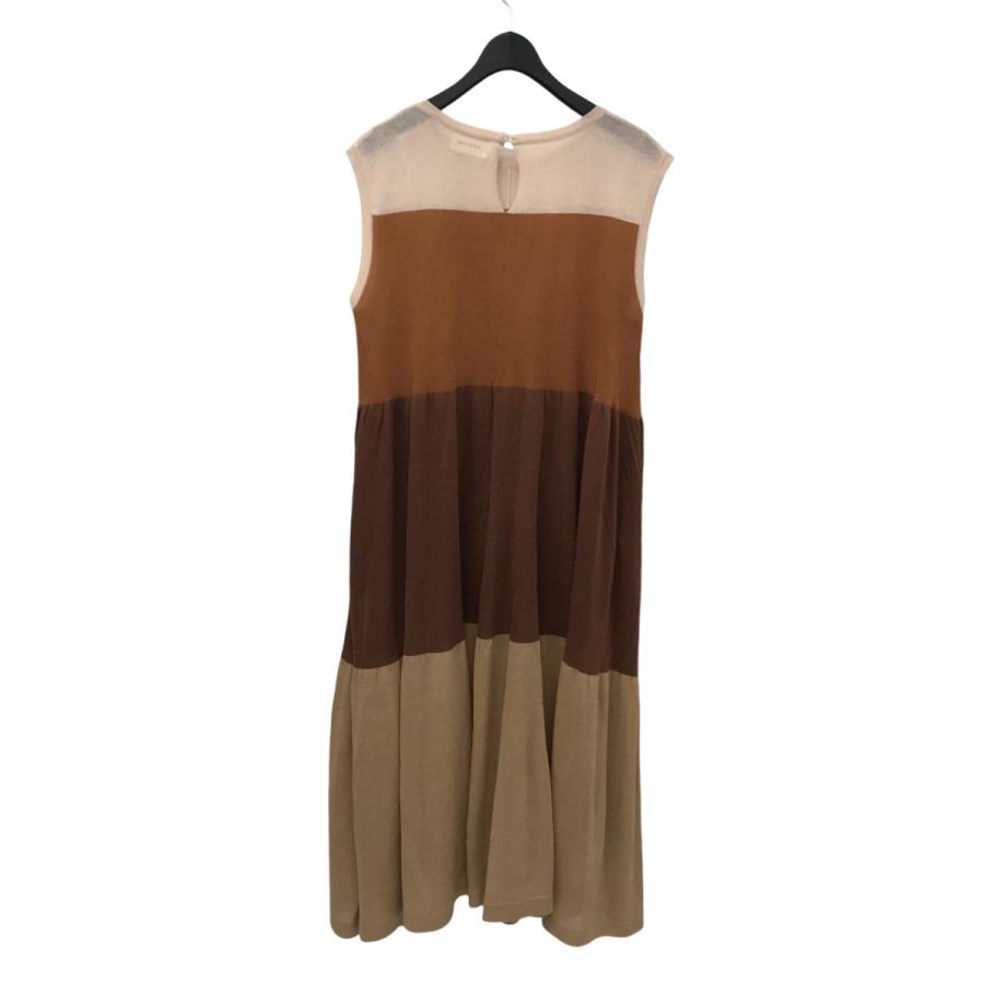 ADAWAS アダワス TIERED MAXI DRESS BRICK STRIPE ノースリーブ
