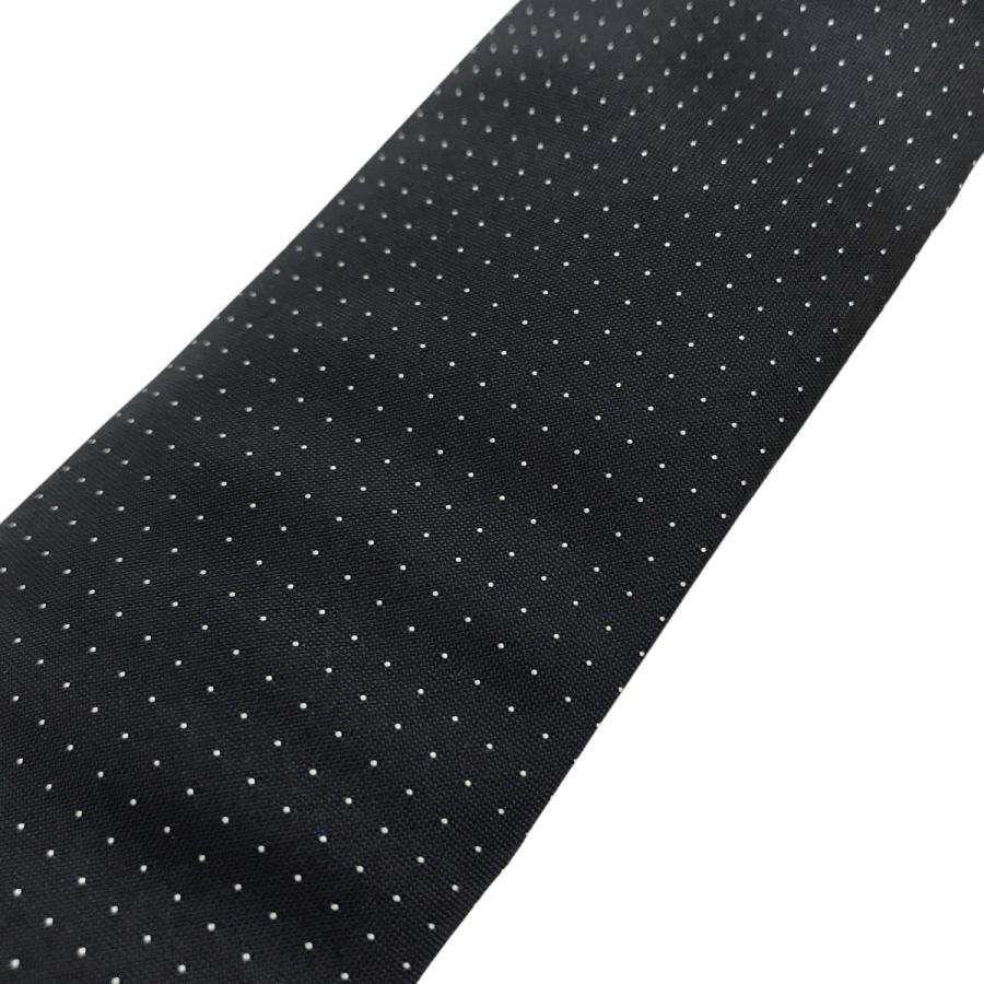サンローラン　ナロータイ　ネクタイ　極美品　ブラック　ドット 正規 購入 Saint Laurent サンローランパリ ドット タイ ネクタイ 正規