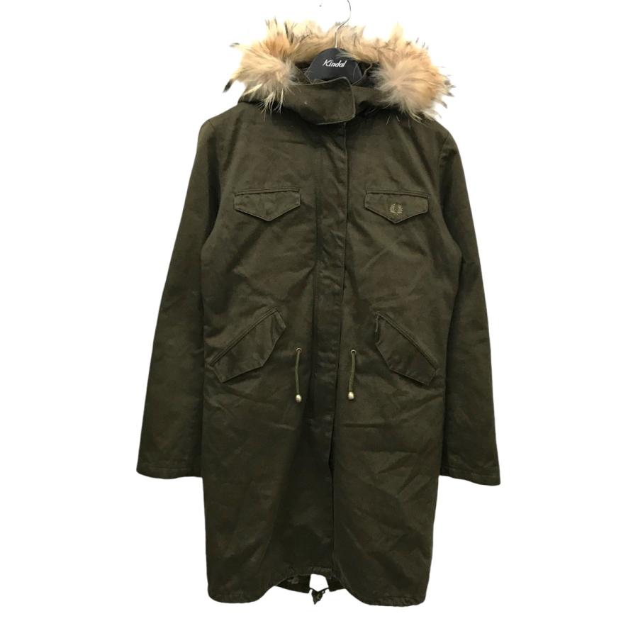 FRED PERRY】 モッズコート オリーブ色 大人気 FRED PERRY ファー付き