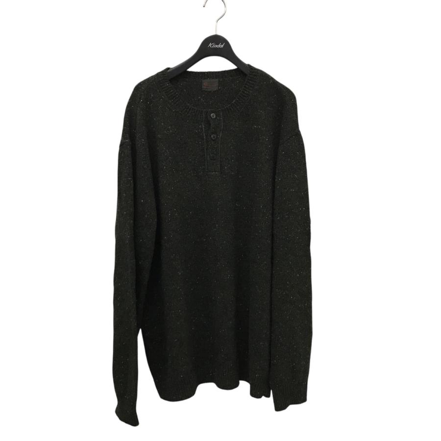 PAPAS（パパス） 古着 ヘンリーネック ニット グリーン サイズ：L