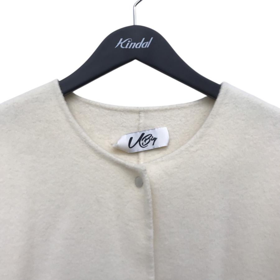 ビッグ・ユー U-Big ダブルフェイスFOXポケット コート アイボリー