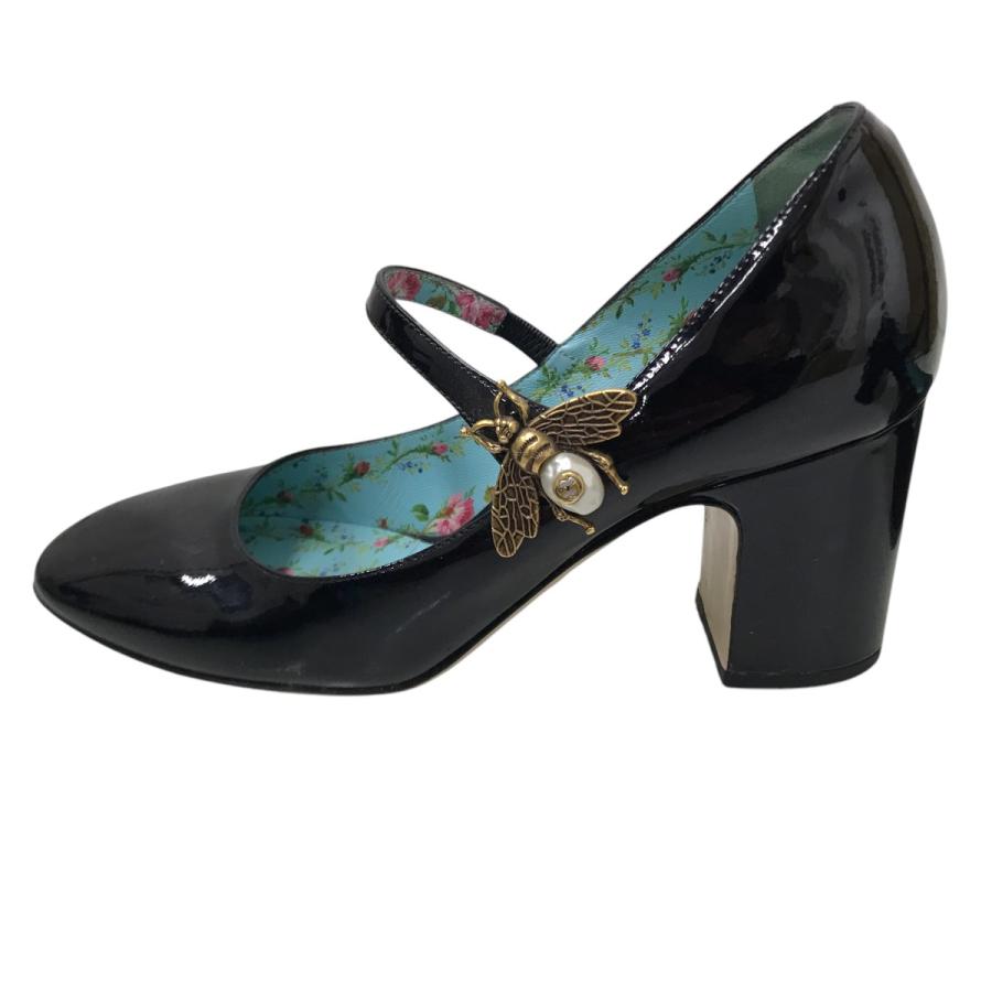 【値下げ】GUCCI louis bee mary jane pumps ヒールパンプス 481177 ブラック サイズ：36 (フレスポ東大阪店)_1