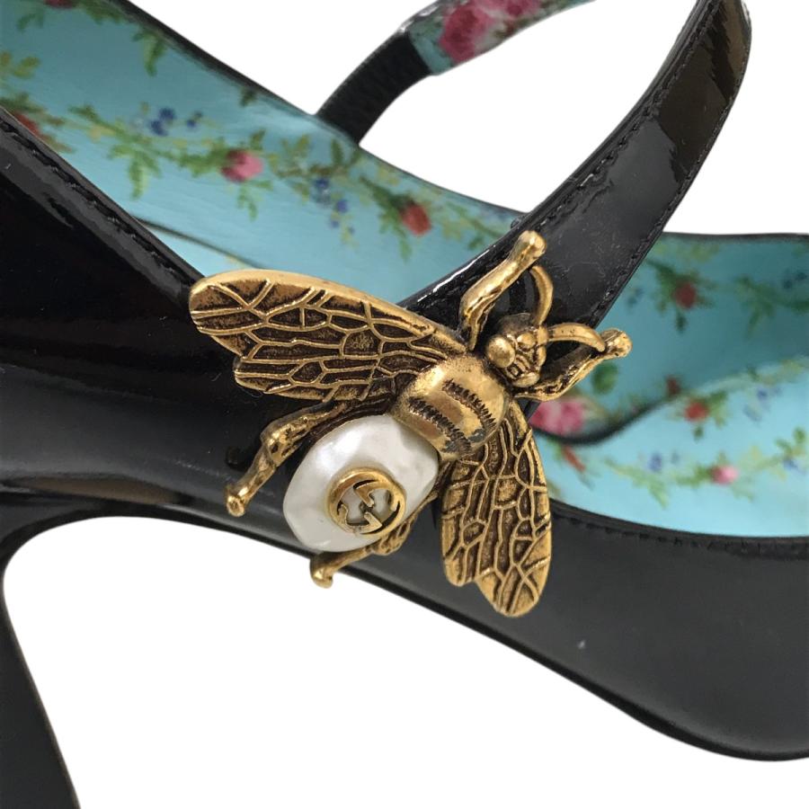 【値下げ】GUCCI louis bee mary jane pumps ヒールパンプス 481177 ブラック サイズ：36 (フレスポ東大阪店)_6