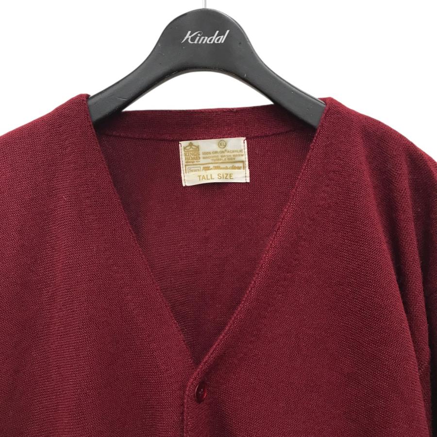 sears / カーディガン(厚手)/L/--/RED/無地 シアーズ Sears カーディガン レッド サイズ：XL : カインドオルYahoo