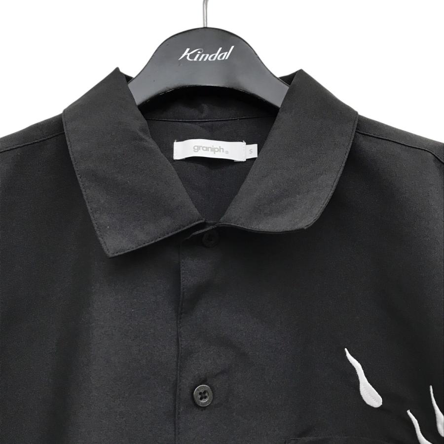 グラニフ graniph ×水木しげる ガシャドクロ 半袖シャツ ブラック