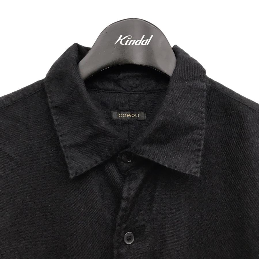 COMOLI（コモリ） カシミヤシルク 製品染シャツ ロングスリーブシャツ