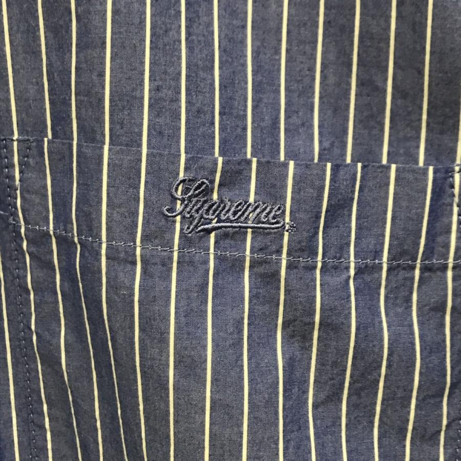 美品Supreme ラガ シャツL黒/白 ストライプ Supreme（シュプリーム） Supreme Loose Fit Stripe Shirt ストライプ
