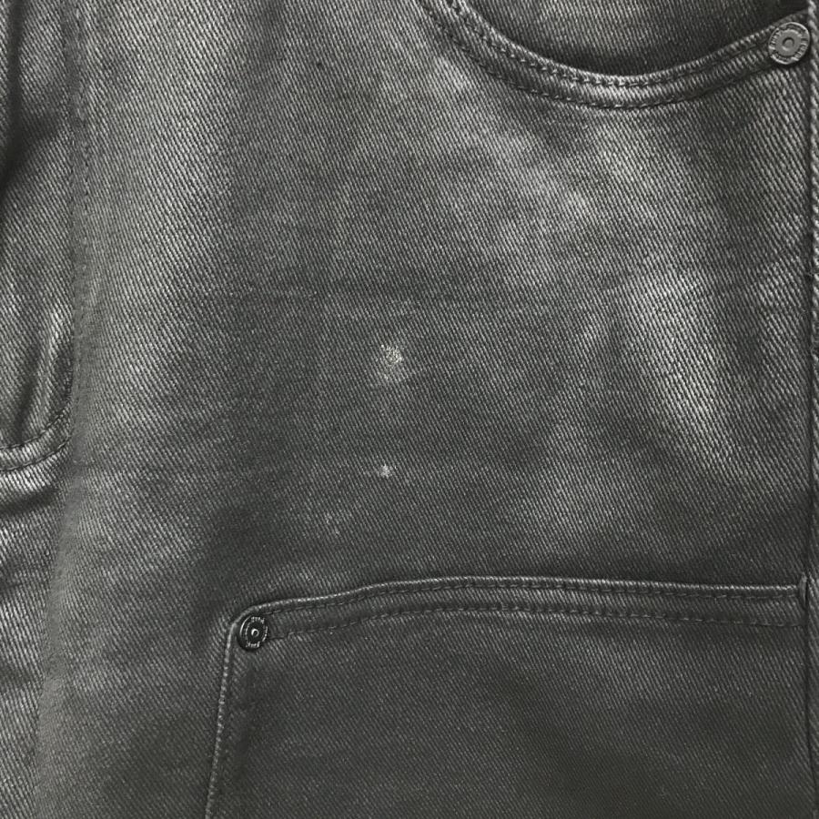 グアピ GUAPI ダブルニー コーティング フレアデニム ブラック サイズ