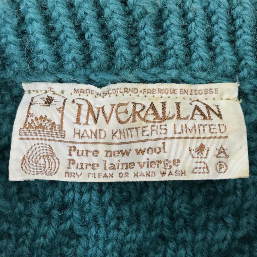 INVERALLAN ケーブル編み ニットダークグリーン INVERALLAN ダークグリーン ケーブル編み ニットセーター