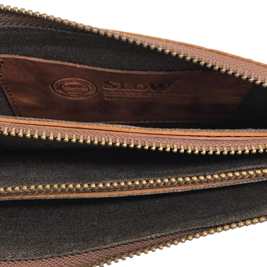 SLOW ブラウン レザー 長財布 古着 アメカジ ヴィンテージ SLOW（スロウ） 【値下げ】SLOW 長財布 ブラウン (フレスポ東大阪店