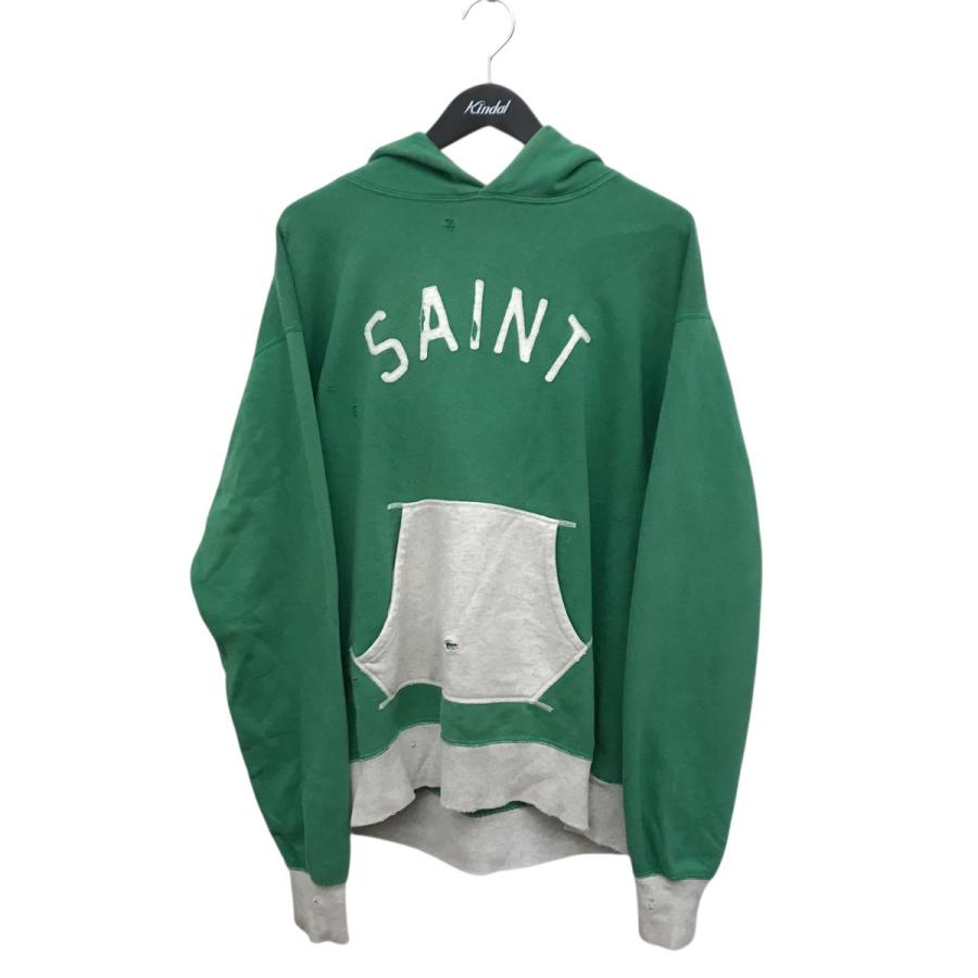 値下げ】SAINT MICHAEL パーカー SM-S22-0000-041 グリーン サイズ：M