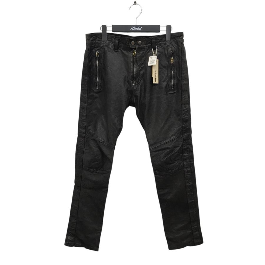 DIESEL（ディーゼル） レザーパンツ 00E8F201 ブラウン サイズ：30