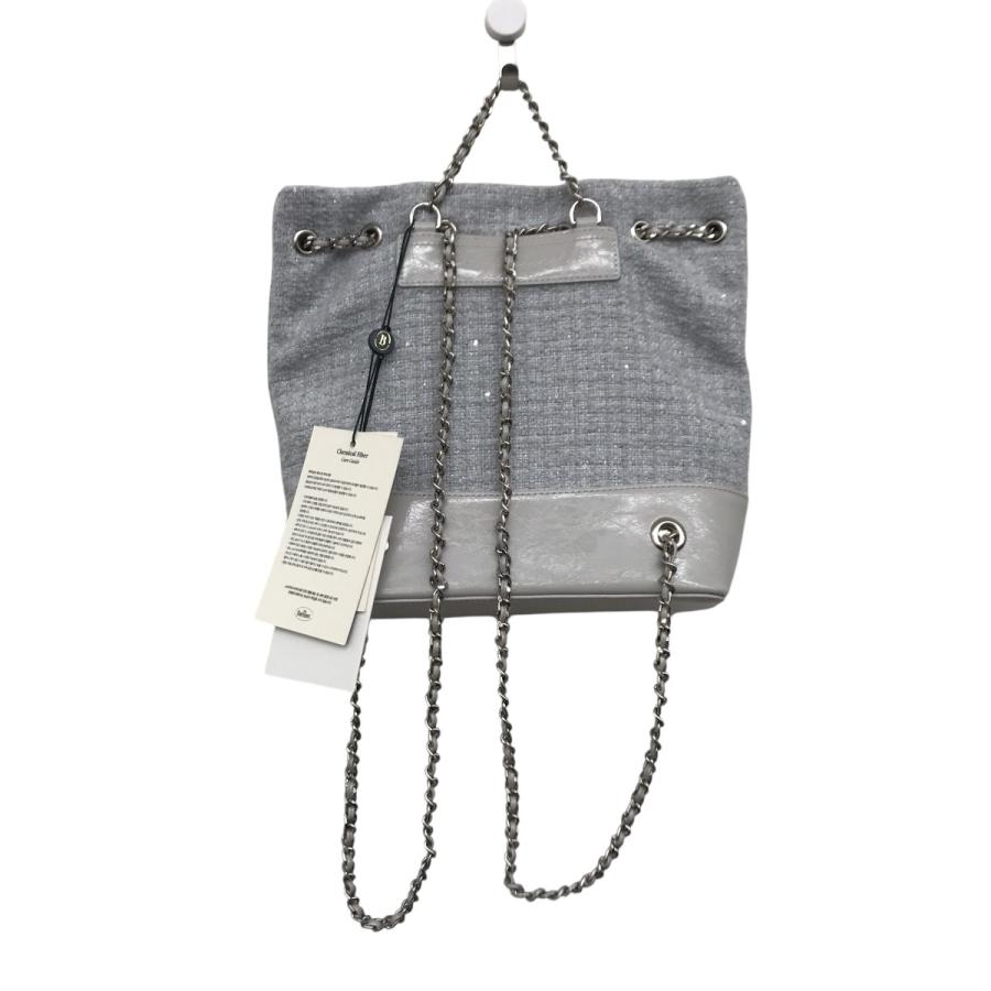 【新品未使用】The Barnnet tweed backpack ザ バーネット The Barnnet Mint Tweed Drawstring Chain Backpack