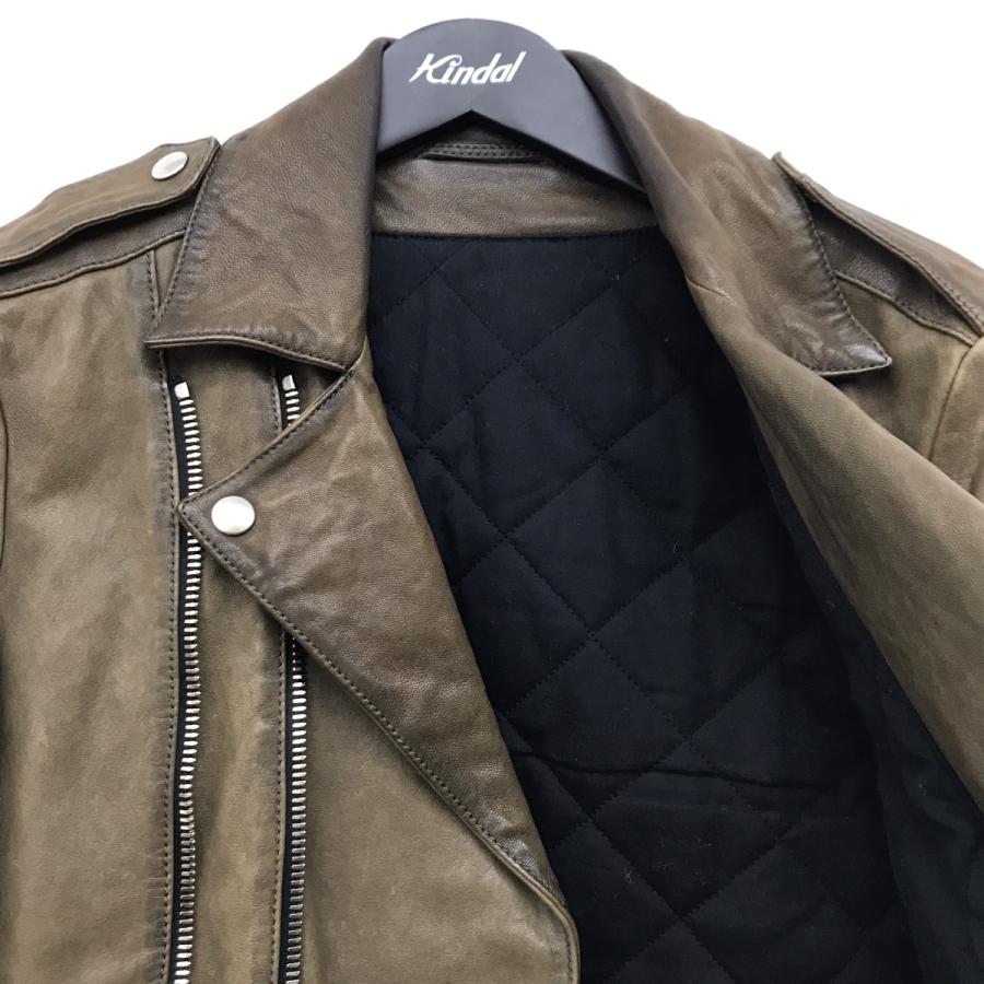 バルマン BALMAIN レザージャケット 本革 キャメル M テーラード BALMAIN（バルマン） ライダースジャケット ブラウン サイズ：46