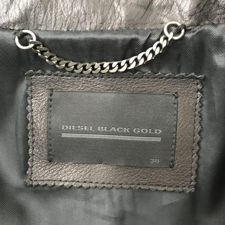 DIESEL BLACK GOLD ディーゼルブラックゴールド 燕尾 レザー ダブル