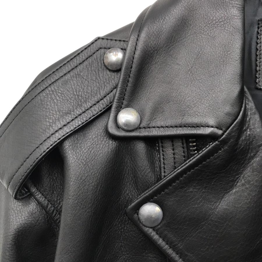 良品✨　ディーゼルブラックゴールド　ムートン　ライダース　ダブル　グレー 銀座本店でディーゼルブラックゴールドのブラックのムートンダブル