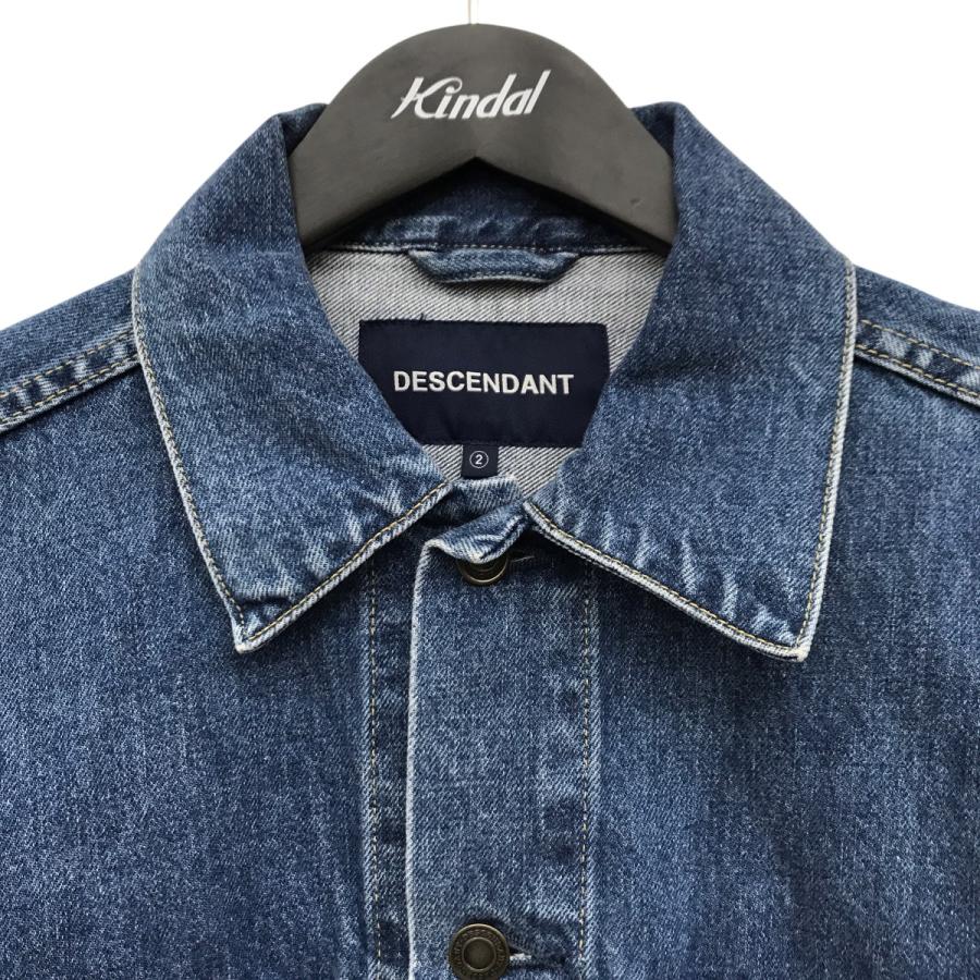 美品 ディセンダント descendant CPOジャケット ネルシャツ 2 DESCENDANT ディセンダント ポケットシャツ スカイブルー サイズ：2