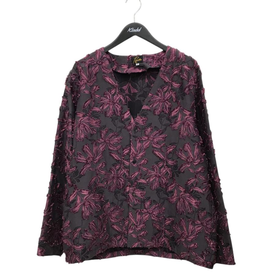 ド*ん様 Needles V Neck Shirt - Flower Cut J Needles（ニードルス） 【値下げ】Needles V Neck Shirt Flower Cut jq