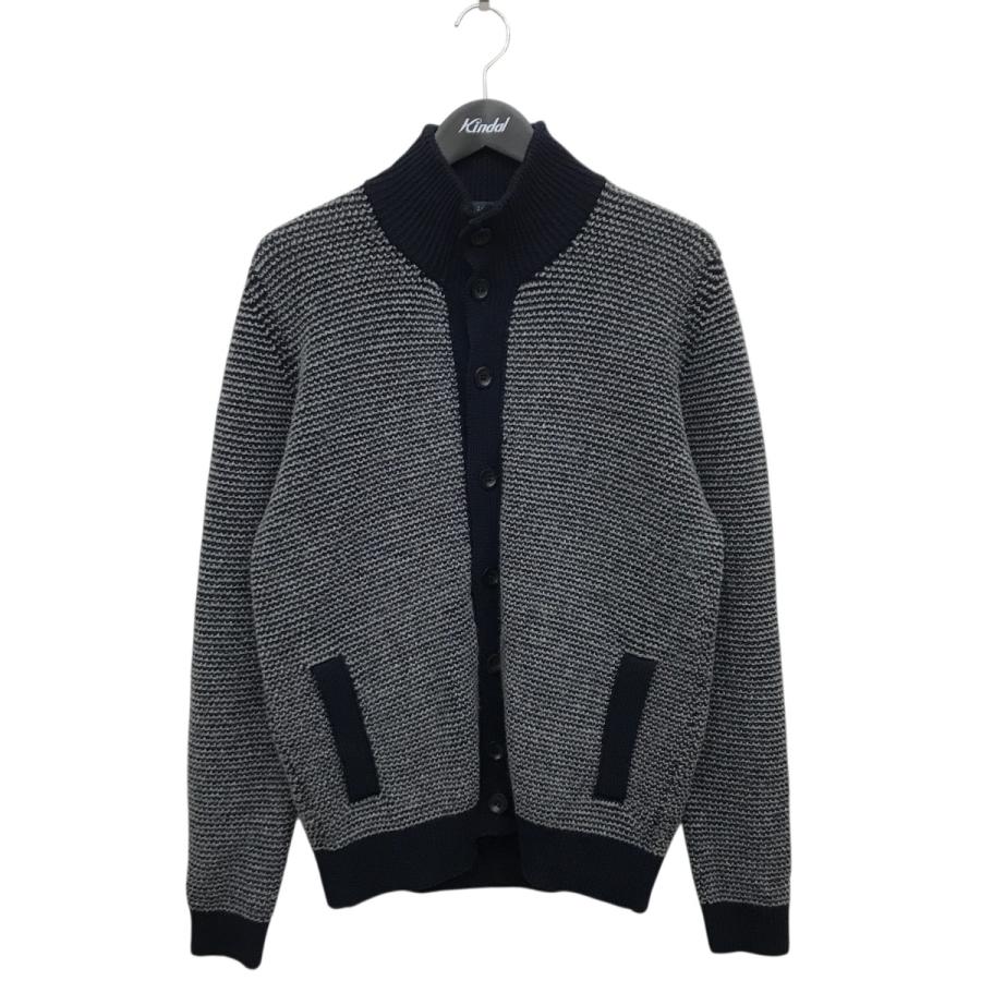 ZANONE（ザノーネ） ニットカーディガン グレー×ネイビー サイズ：48