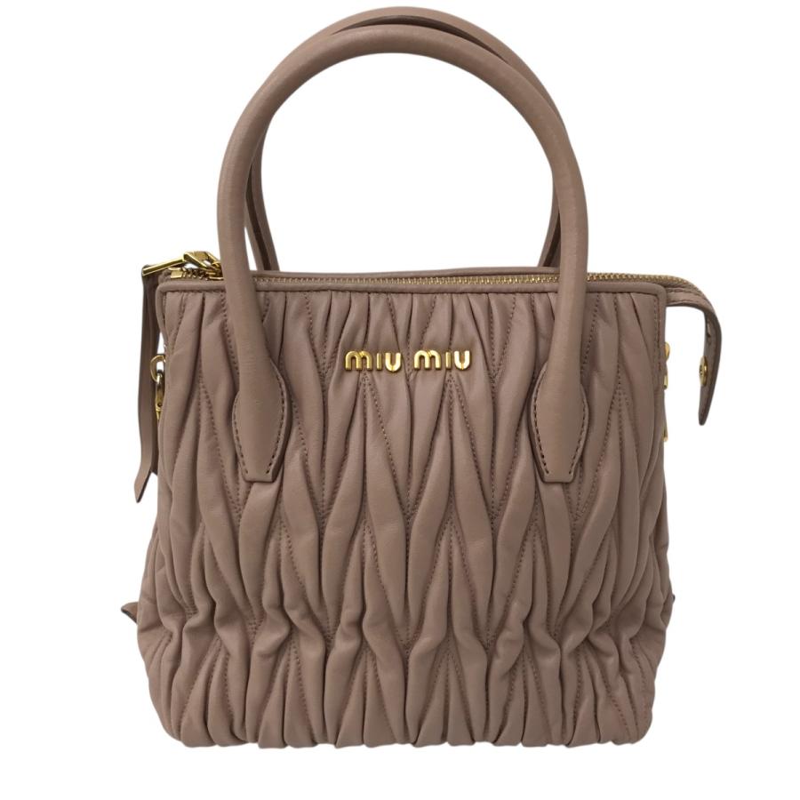 miu miu（ミュウミュウ） マテラッセ 2WAYバッグ 5BA003 ピンク