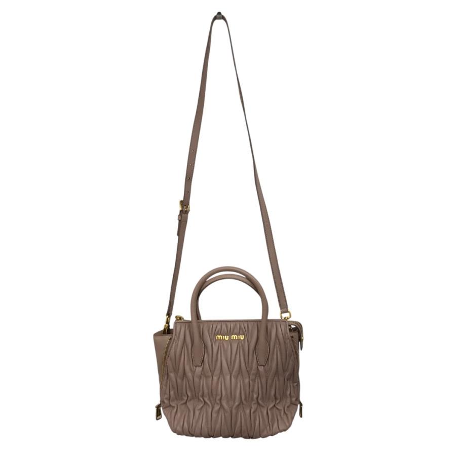 miu miu（ミュウミュウ） マテラッセ 2WAYバッグ 5BA003 ピンク