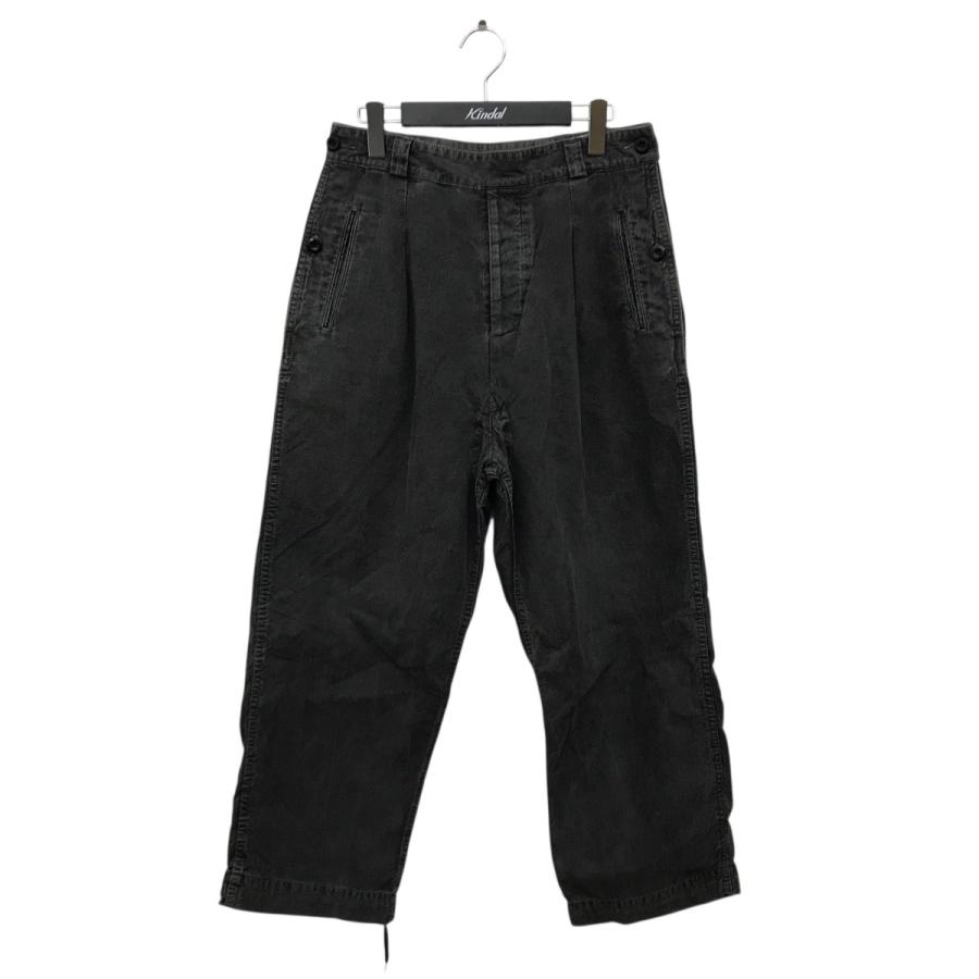 OUTIL ウティ OUTIL PANTALON LIMOGES 染め加工 タックパンツ グレー