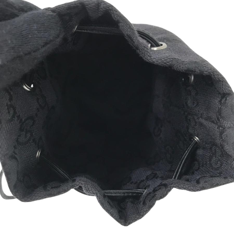 GUCCI グッチ　GGキャンバス　巾着ポーチ　ブラック　美品　レディース GGキャンバス グッチ GUCCI 巾着ポーチ 039 0973 002113 キャンバス