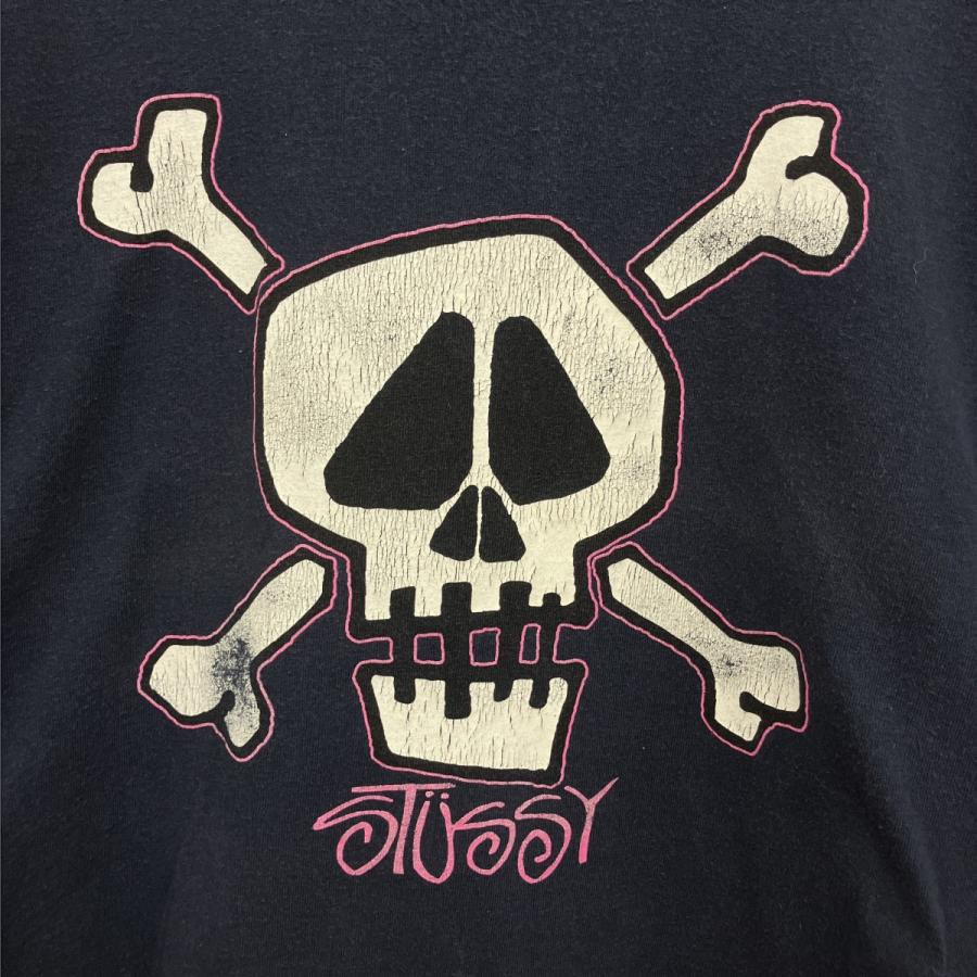 STUSSY（ステューシー） 紺タグ オールドスカル Tシャツ ネイビー