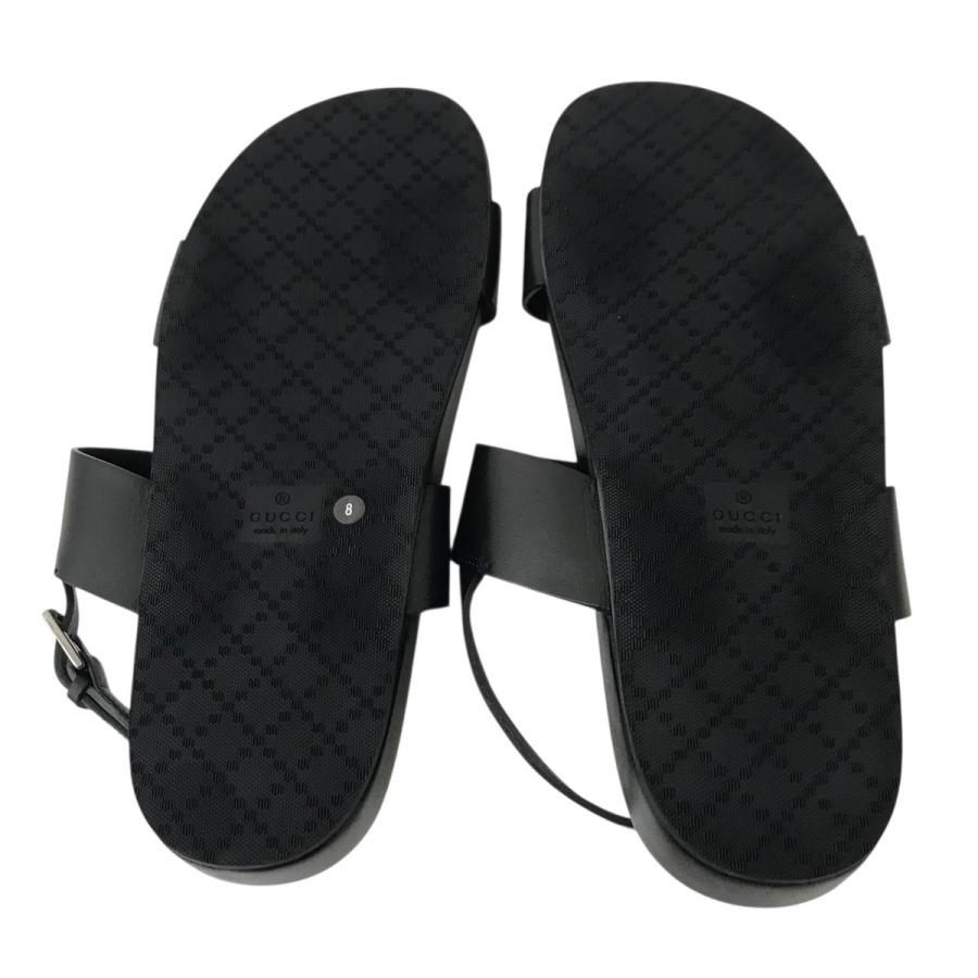 GUCCI（グッチ） レザーサンダル 368499 ブラック サイズ：8