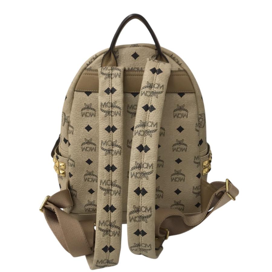 MCM（エムシーエム） スタッズ リュック ベージュ : カインドオルYahoo