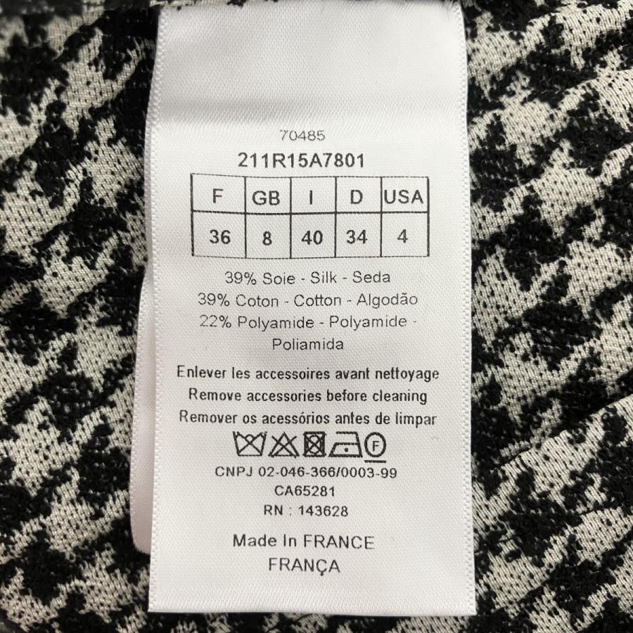 クリスチャンディオール Christian Dior ワンピース 211R15A7801 ブラック×ホワイト サイズ：US4の画像