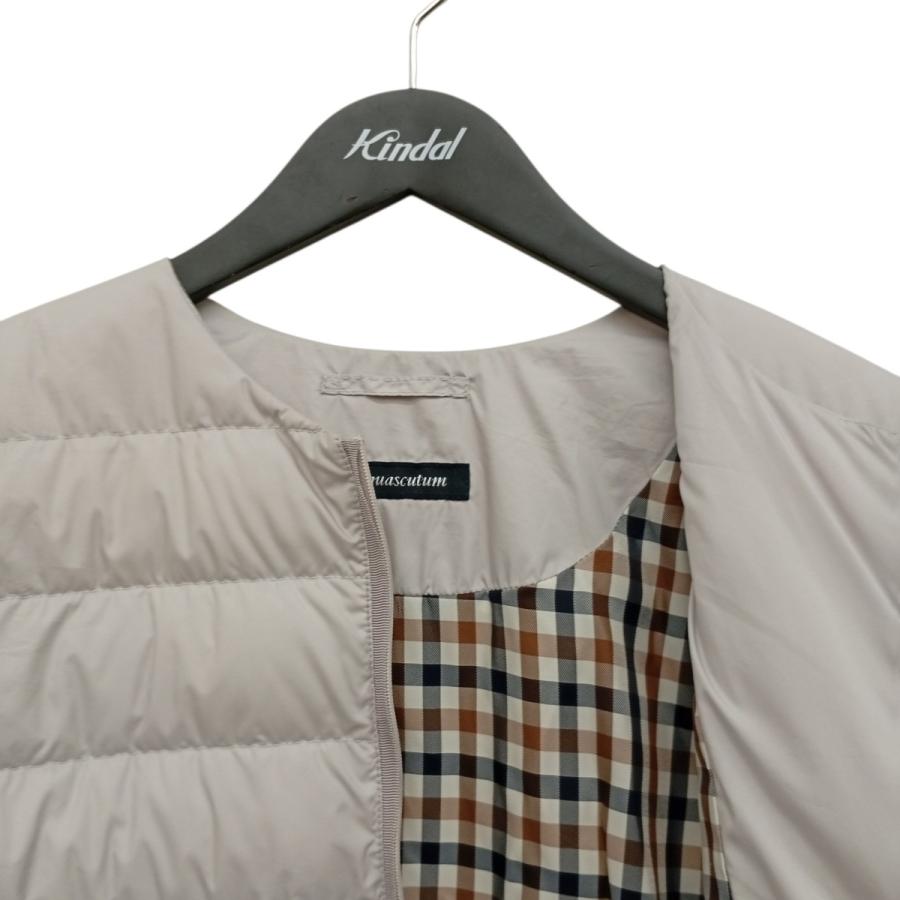 Aquascutum（アクアスキュータム） ノーカラーダウンコート 5003250041