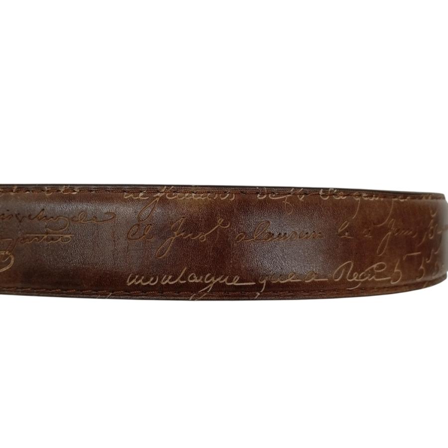 BERLUTI ベルトカリグラフィ　 ブラウン ブラック Berluti（ベルルッティ） カリグラフィ ベルト ブラウン