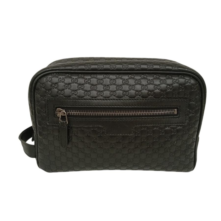 【美品】GUCCI グッチ 化粧ポーチ マイクロシマ ブラック GUCCI（グッチ） マイクロ グッチシマ セカンドバッグ 419775 ブラック