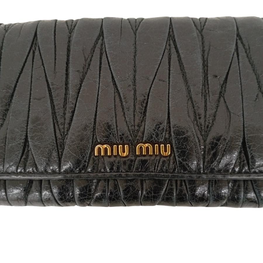miu miu（ミュウミュウ） マテラッセ 財布 ブラック : カインドオル
