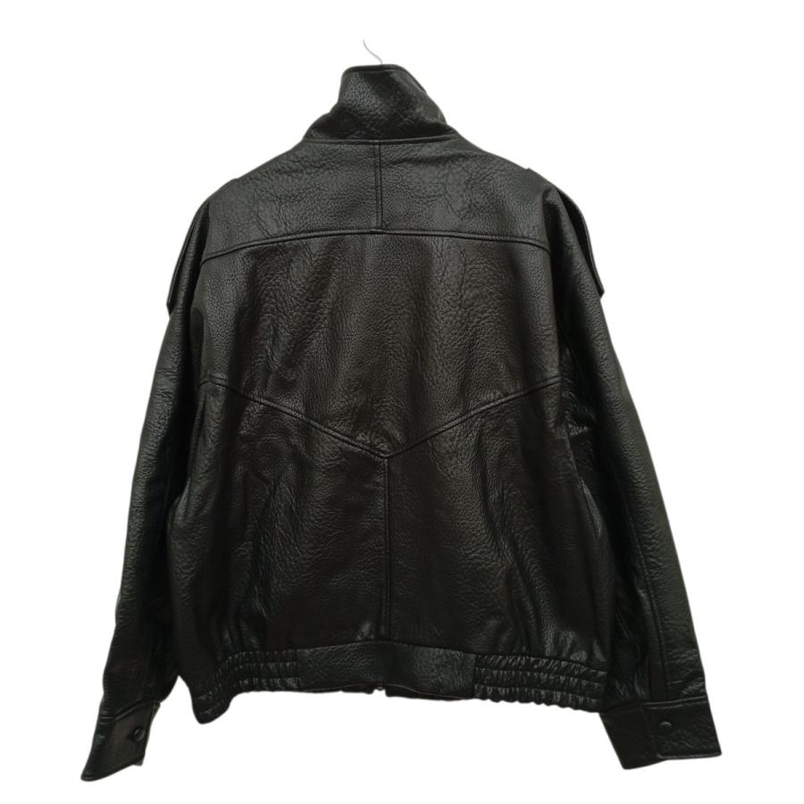 ZARA（ザラ） フェイクレザージャケット ブラック サイズ：34