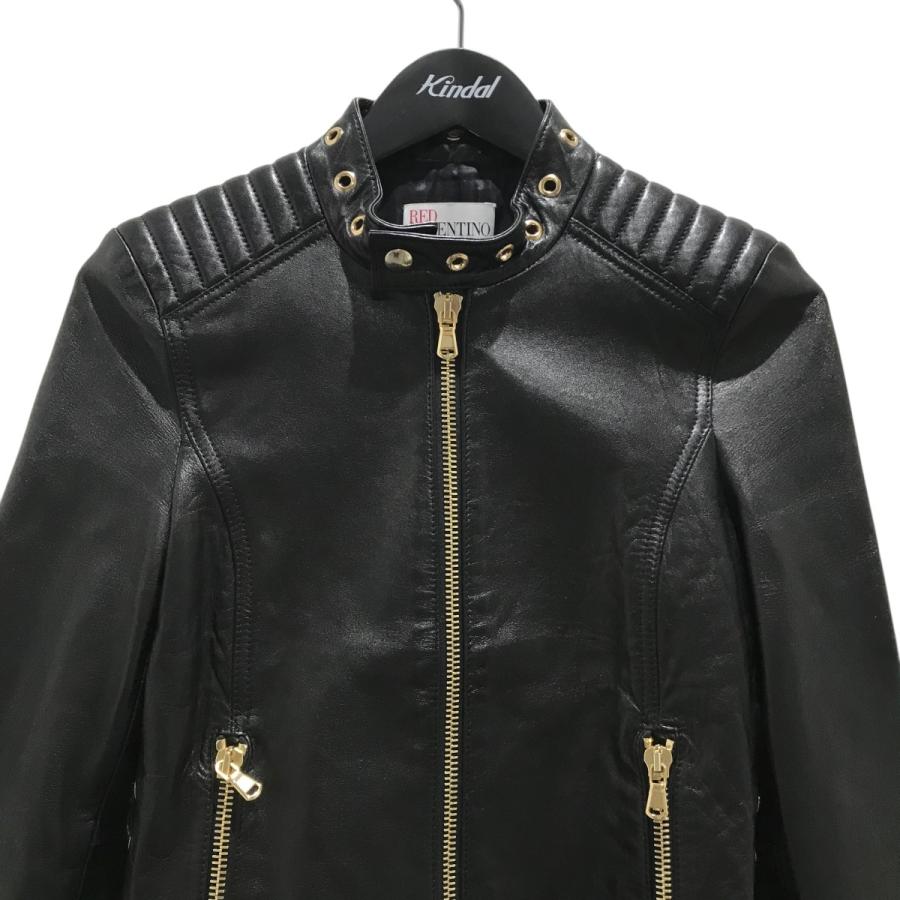 RED VALENTINO レザージャケット サイズ38 RED VALENTINO レッドヴァレンティノ レザージャケット 38 ベージュ