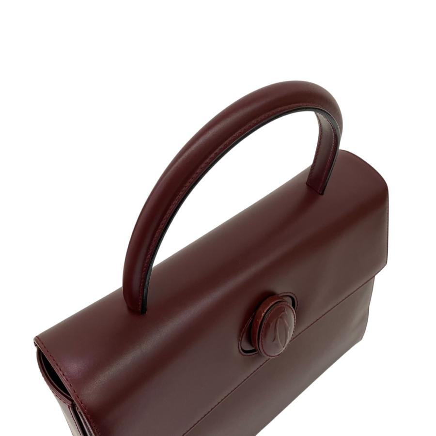 【美品】Cartier カルティエ マストライン 大容量ビジネスバッグ ボルドー Cartier（カルティエ） マストライン ハンドバッグ ボルドー